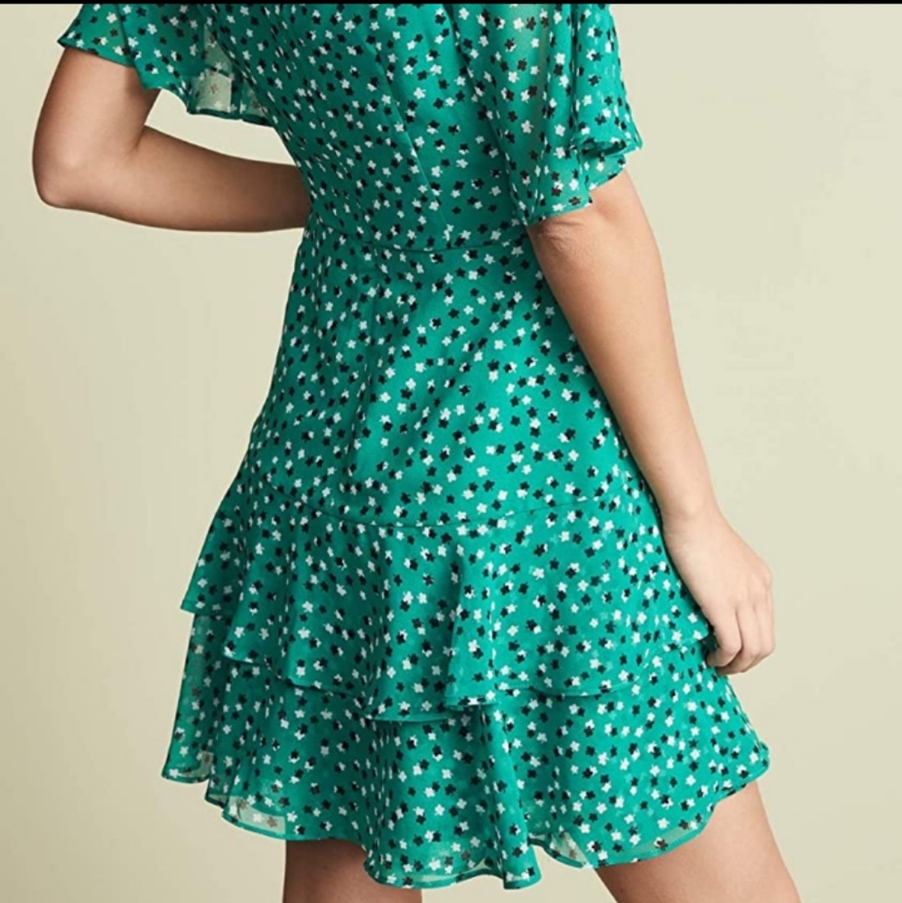 C/MEO COLLECTIVE Loyalties Ditzy Print Green Mini Dress Size S. - Picture 3 of 16